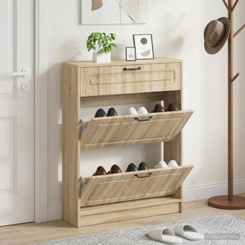 vidaXL Schoenenkast UTRECHT 78 x 24 x 100 cm Bewerkt hout, Verzenden, Nieuw