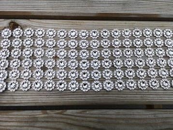 Zeeuwse knop matjes Zilver 15mm 1 yard, Ophalen of Verzenden, Nieuw