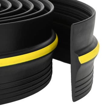 vidaXL Garage Vloerseal Zwart en Geel 12 x 90 mm 3,5 m PVC, Verzenden, Nieuw