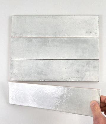 Wandtegel Equipe Cerámica Mussa Lichtgrijs Glans 7,5x30, Nieuw, 20 tot 40 cm, 10 m² of meer, Wandtegels