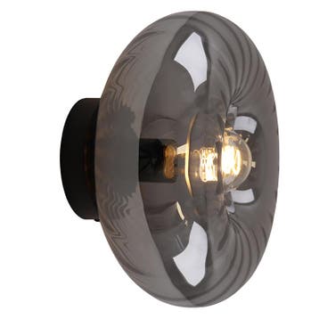 Retro wandlamp grijs, Diane, Huis en Inrichting, Ophalen of Verzenden, Nieuw, Glas