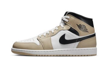 Jordan 1 Mid Summit White Off Noir Rattan, Kleding | Heren, Schoenen, Nieuw