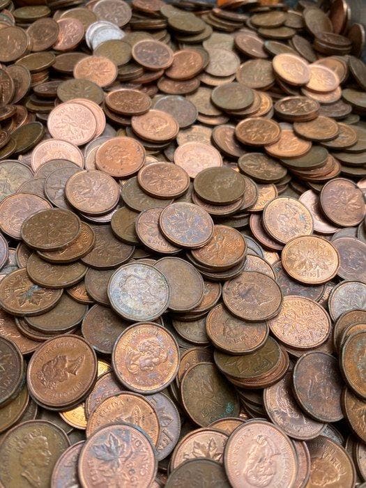Canada. 1 Cent Lot de 1,5 Kg - Penny Élisabeth II (Zonder, Postzegels en Munten, Munten | Europa | Niet-Euromunten