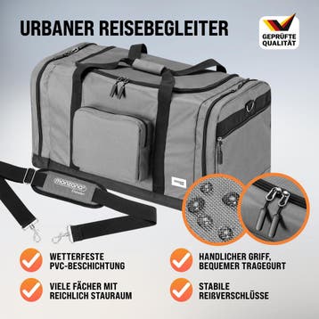 Reistas Antraciet 90L (Koffers - Tassen, Outdoor Kamperen), Sieraden, Tassen en Uiterlijk, Verzenden, Nieuw