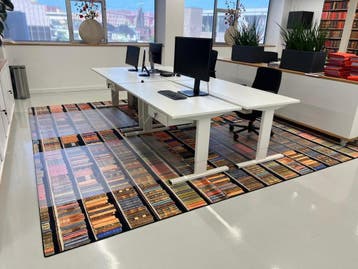 Online veiling: Kleden met boekenkastprint (2 stuks), Huis en Inrichting, Stoffering | Tapijten en Kleden, Nieuw