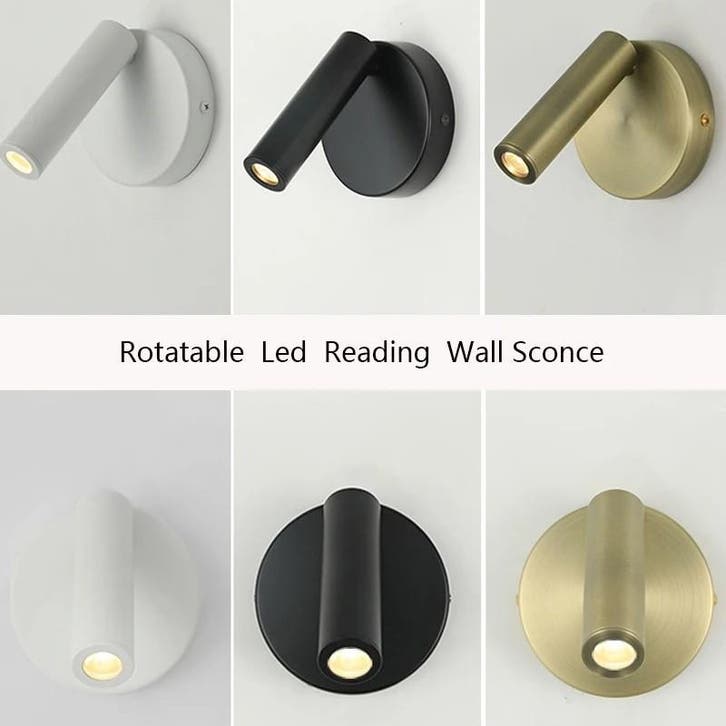 Verstelbare LED Wandlamp 3W Moderne Leeslamp Warm Wit, Huis en Inrichting, Lampen | Spots, Nieuw, Verzenden