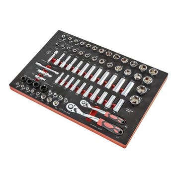 Engelse doppenset - 71 delen – inch gereedschap 1/2  - 3/8, Ophalen of Verzenden, Nieuw