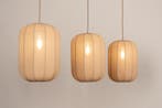 Rietveld Hanglampen - Taupe - Stof, Metaal, Verzenden, Nieuw