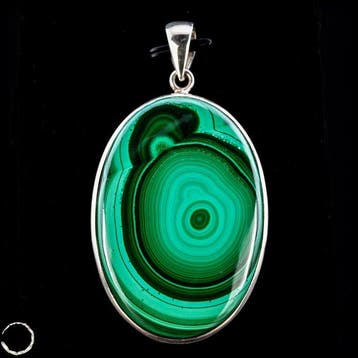 Zeer zeldzame natuurlijke malachiet 925 zilver 112,1ct-