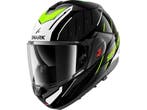 Shark Oxo systeemhelm motor helm Rydger zwart wit fluo geel, Verzenden, Nieuw
