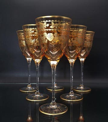 Artemisia - Drinkset (6) - Da Vinci - Kristal, gouden