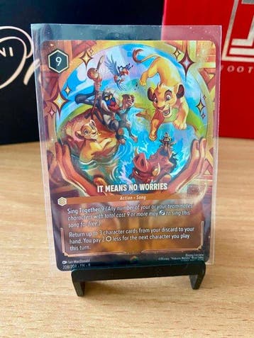 Ravensburger - 1 Card - Disney Lorcana - It means no worries, Nieuw