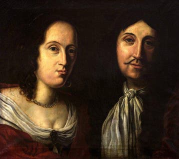 École française (XVII-XVIII) - Portrait dun couple noble