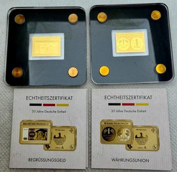 Duitsland. Gold medal ND, 2x1/500 Oz. oro (.999) (Zonder