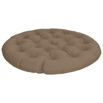 vidaXL Papasan Stoel Kussen VIANEN 100% Polyester Taupe Ø, Verzenden, Nieuw