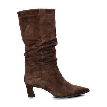 Tamaris Suède boots met hak boots voor dames in het Bruin, Tamaris, Bruin, Verzenden, Lage of Enkellaarzen