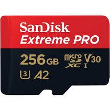 SANDISK 256GB MICRO SD EXTREME PRO A1 U3 GEHEUGENKAART, Nieuw