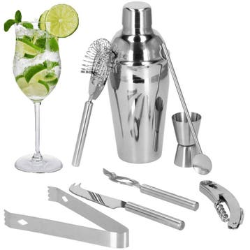 Cocktail Set | 8-Delige Cocktail Shaker Set | RVS |, Ophalen of Verzenden, Nieuw