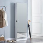 [en.casa] Schoenenkast Meura 160x48x20 cm wit, Verzenden, Nieuw