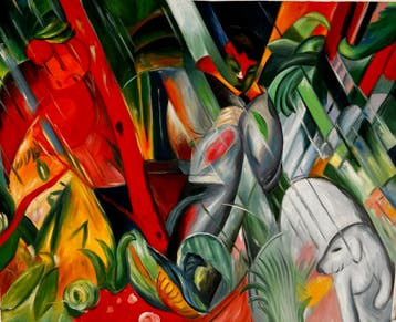 In de Regen (Im Regen) – Handgeschilderd - Franz Marc, Ophalen of Verzenden, Nieuw