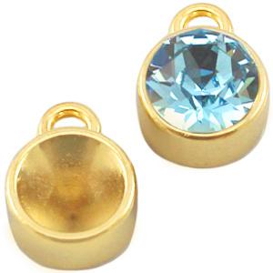 1 x B. Onderdelen TQ metaal setting voor Swarovski 1 oog..., Ophalen of Verzenden, Nieuw, Bedel