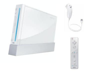 Nintendo Wii Wit + Controller (Bundel) (Wii Spelcomputers), Spelcomputers en Games, Ophalen of Verzenden, Zo goed als nieuw