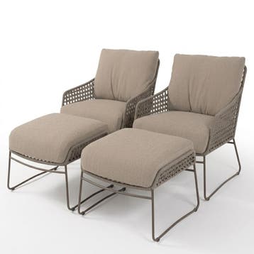 Showroommodel Moretti lounge balkonset 4 delig rope terre 4, Ophalen of Verzenden, Nieuw