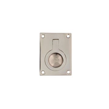 Intersteel Luikring rechthoekig 50x39mm - nikkel glans, Verzenden, Nieuw
