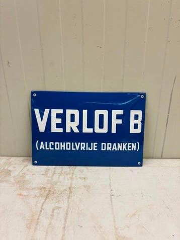 Verlof B – Alcoholvrije Dranken – Zwaar Emaille