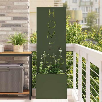 vidaXL Tuin Privacy Screen Fretwerk Olijfgroen 50 x 32 x 150, Verzenden, Nieuw