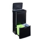Sensorprullenbak Venna 62 liter 75x42x32 cm zwart [en.casa], Verzenden, Nieuw