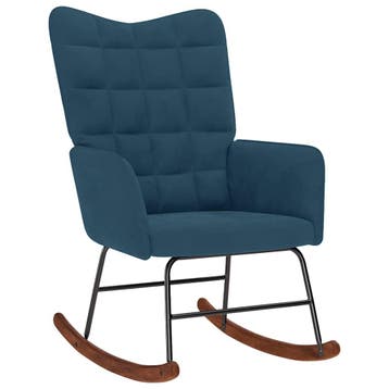 vidaXL Schommelstoel fluweel blauw, Verzenden, Nieuw
