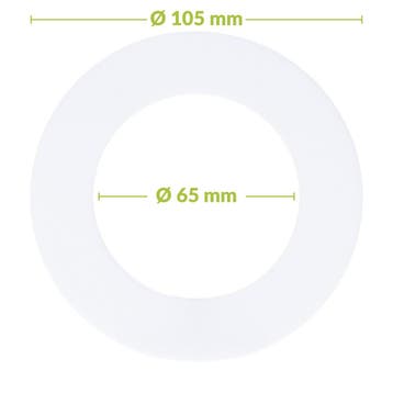 Luxar Verloopring Polystyreen Ø65-105mm Wit, Verzenden, Nieuw, Overige fittingen