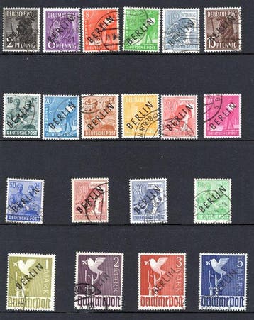 Berlijn 1948 - Serie met zwarte opdruk Berlin - geen, Gestempeld