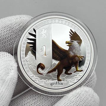 Tuvalu. 1 Dollar 2013 - Mythical Creatures: Griffin - 1 oz