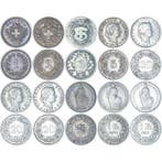 Zwitserland. 1,2,5,20 Rappen en 1/2 en 1 Franc 1850-1930 lot