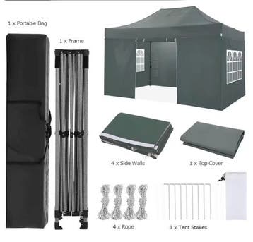 Pop-up Partytent 300x450 cm Waterdicht UV50+ 4 Zijwanden, Caravans en Kamperen, Voortenten en Luifels, Verzenden, Nieuw