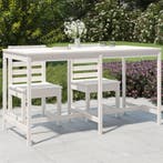 vidaXL Tuintafel 203,5x90x110 cm massief grenenhout wit, Verzenden, Nieuw