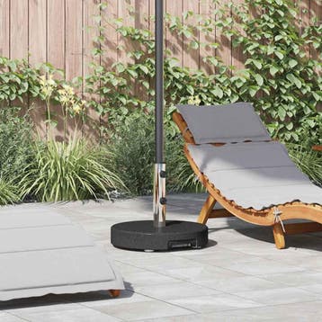 vidaXL Parasolvoet Zwart Ø 45 x 37.5 cm Graniet, Verzenden, Nieuw, Minder dan 1 meter, Parasolvoet