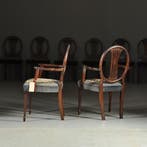 Stel van 8 Hepplewhite eetkamerstoelen incl stof naar wens o, Ophalen of Verzenden