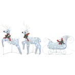 Kerstfiguren rendier & slee - retourdeal 60% korting, Ophalen of Verzenden, Zo goed als nieuw