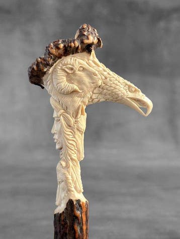 Snijwerk, NO RESERVE PRICE - Stunning Native American with