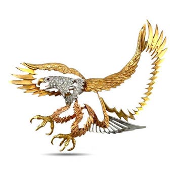 Broche - 14 karaat Geel goud, Roségoud, Exclusieve 14K