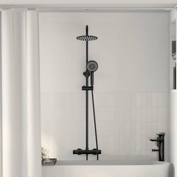 vidaXL Thermostatisch Douchesysteem Set Zwart 27 x 46 x 123, Verzenden, Nieuw
