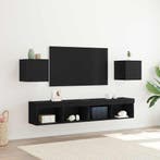 vidaXL Wandgemonteerde TV-kast 2 pcs Zwart eiken 30,5 x 30 x, Minder dan 50 cm, Verzenden, Nieuw, Minder dan 100 cm