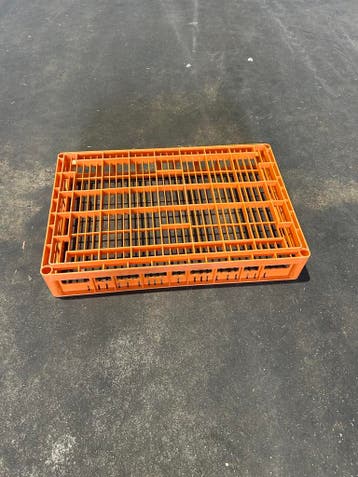 kratten 60x40x10 cm geperforeerd voedselgeschikt stapelkrat, Gebruikt, 40 tot 60 cm, 50 tot 75 cm, Minder dan 35 cm