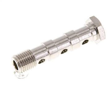 Banjobout 3-weg Vernikkeld Messing G1/4 Buitendraad 58mm, Verzenden, Nieuw