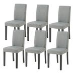 Eetkamerstoel set van 6 Hamburg eetkamerstoelen lichtgrijs e, Verzenden, Nieuw
