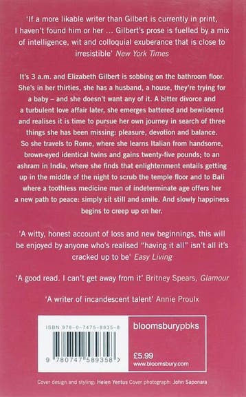 Eat, pray, love 9780747589358 Elizabeth Gilbert, Boeken, Verzenden, Gelezen, Elizabeth Gilbert