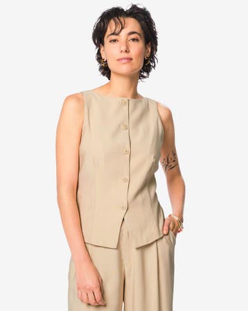 HEMA Damesgilet Sarie beige, Verzenden, Nieuw
